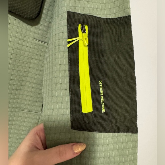 Lululemon Grid Fleece Hiking Overshirt Womens Size 4 Shacket Oversized Green - Picture 3 of 8